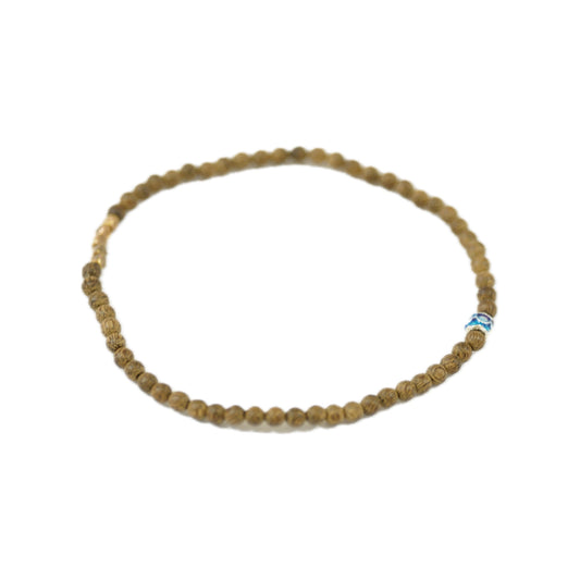 Beaded necklace on a white background