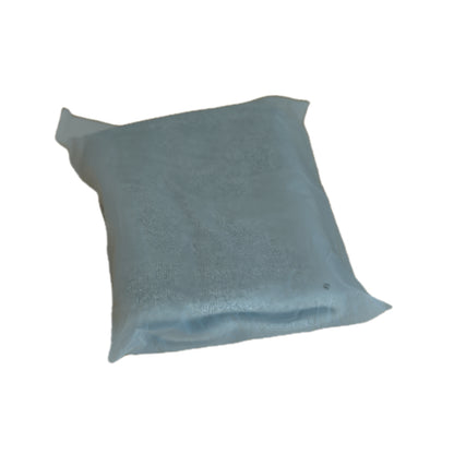 Soft, folded gray Bamboo Charcoal Antibacterial Bath Towel (140cm x 70cm)
 with a subtle texture and dark blue trim, customized for a neat and tidy appearance.