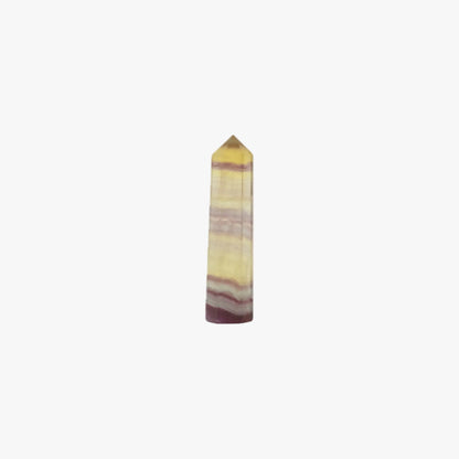 Singoau Candy Fluorite Tower on a white background
