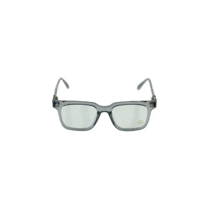 Clear eyeglasses on a white background