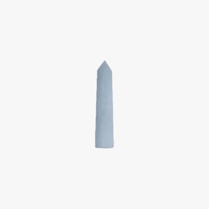 A single celestite tower centered on a plain white background.