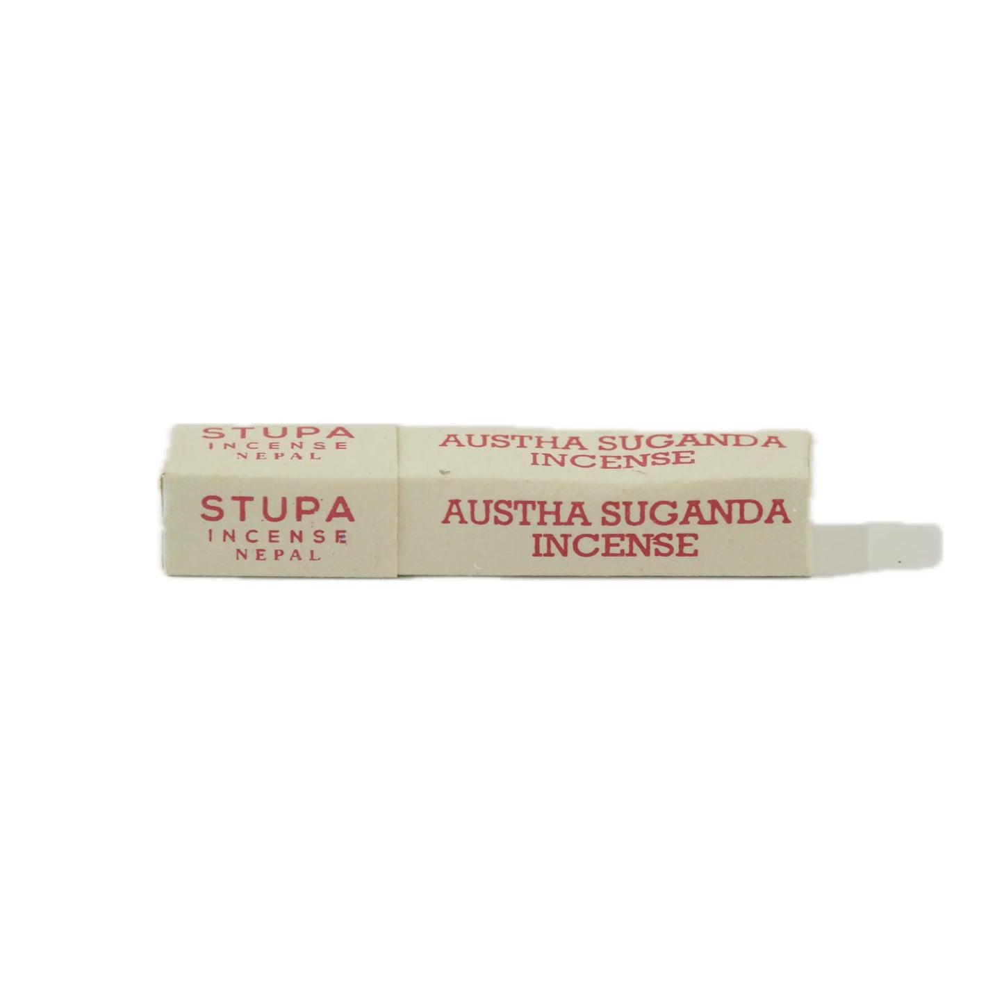 Austha Suganda Incense packaging with 'Stupa' branding on a white background