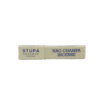 Box of Stupa Incense Nepal Nag Champa Incense on a white background