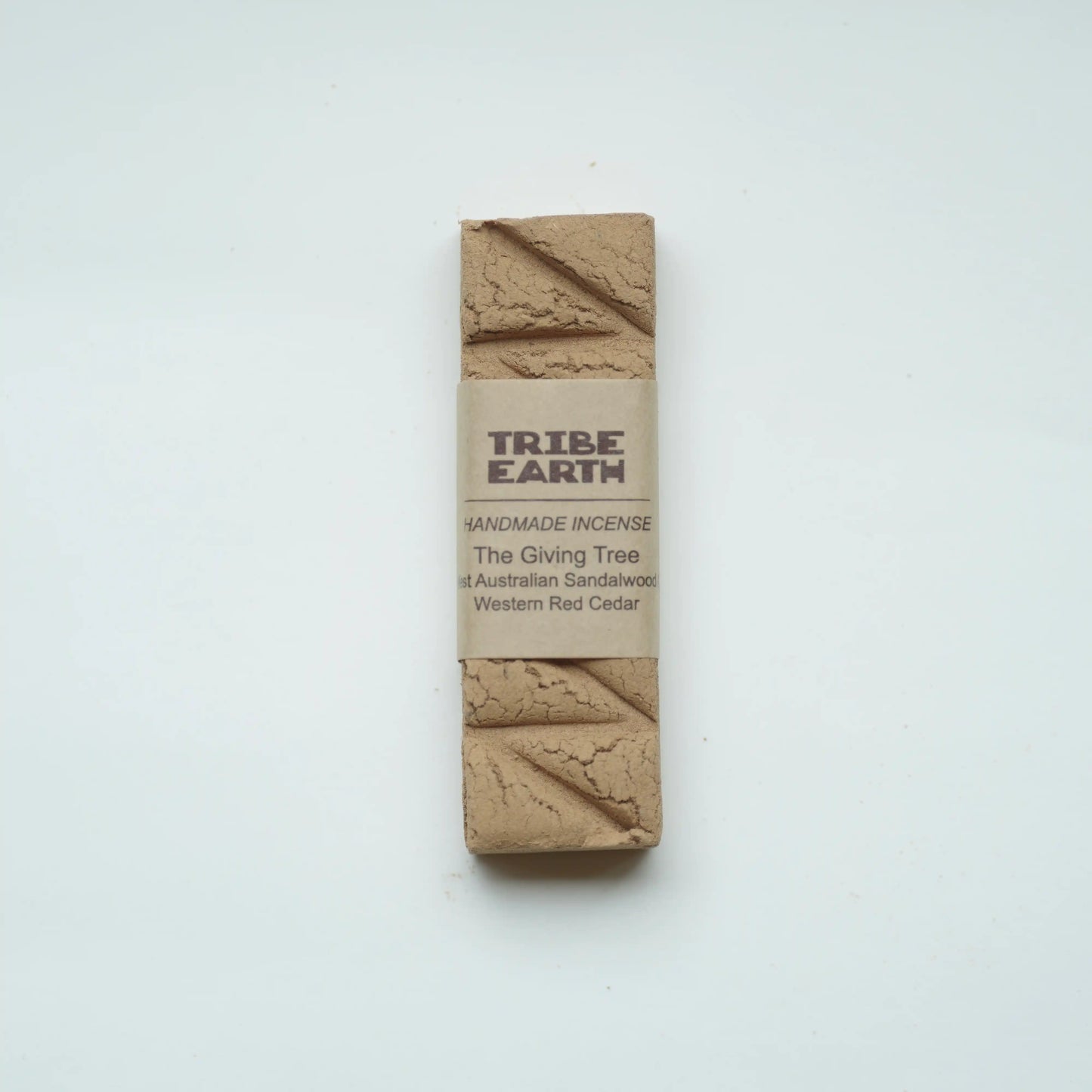 Tribe earth incense giving tree labeled on a white background