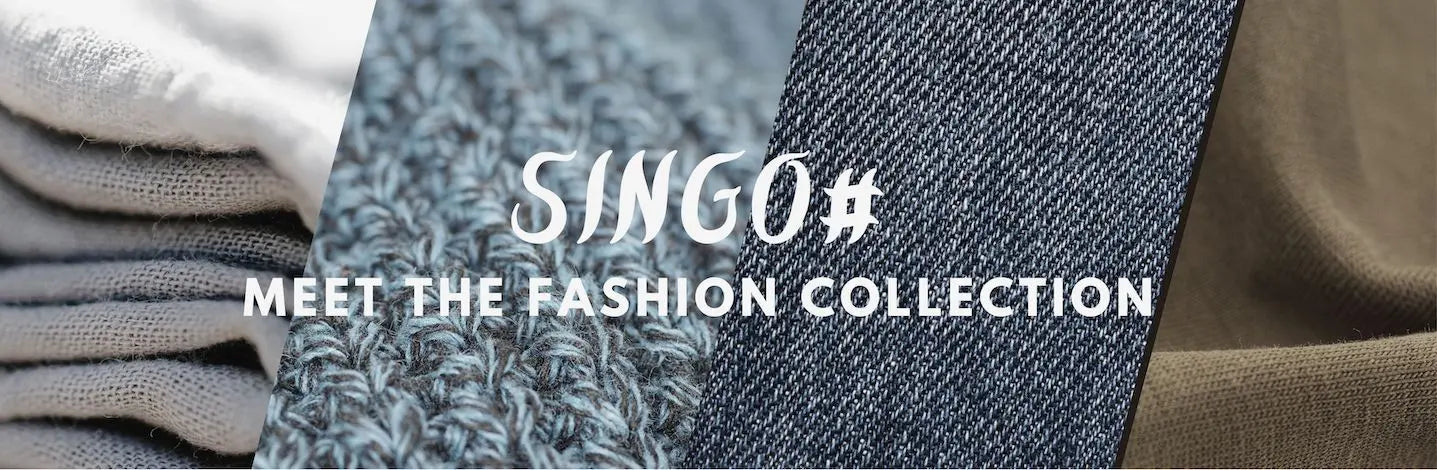 Shop stylish textiles and fashion essentials at Singoau – premium clothing collection banner featuring linen, knitwear, denim, and cotton fabrics. Discover quality cloth, homeware, incense, and outdoor essentials online.