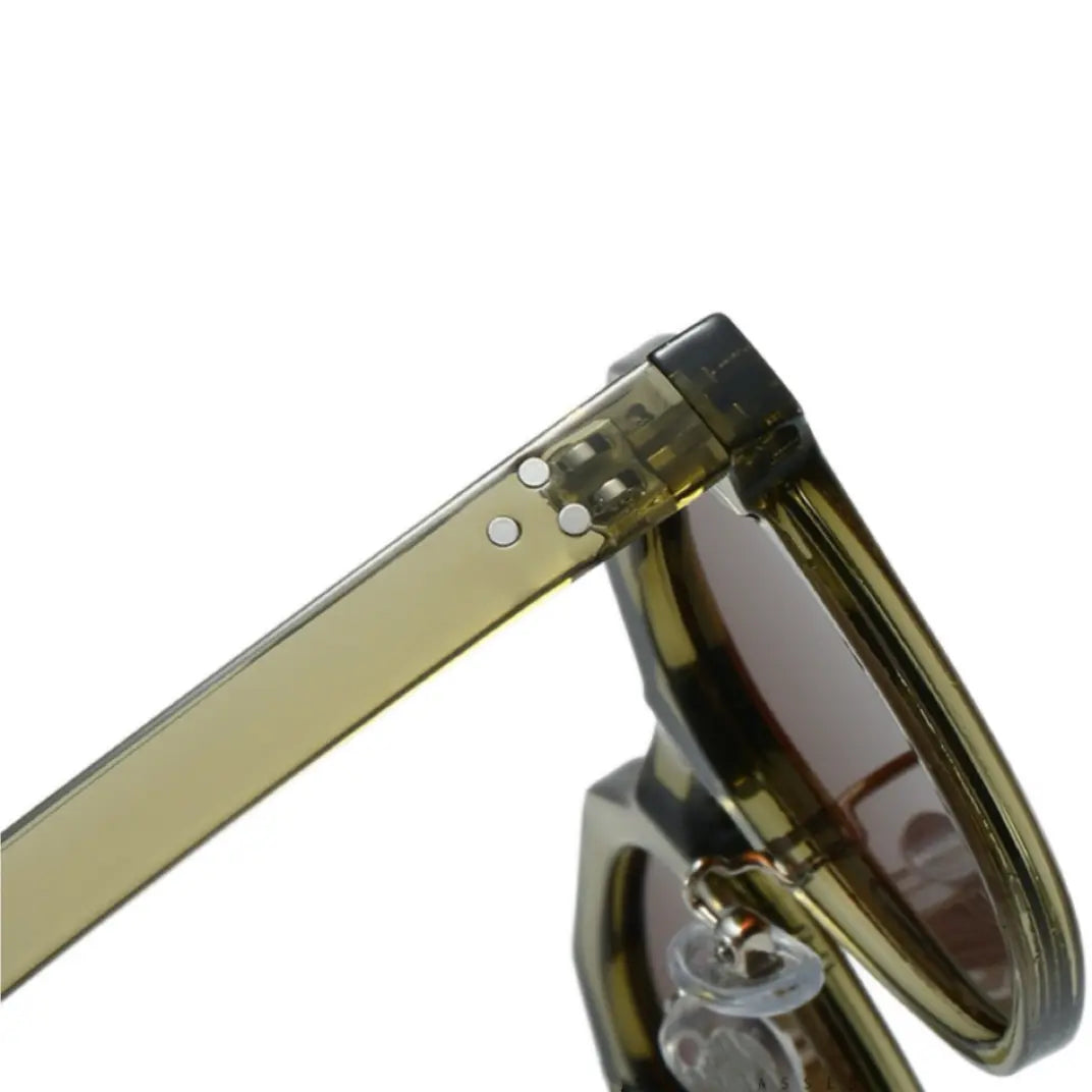 Close-up view of the durable hinge detail on Singoau TR90 Polarized Sunglasses.
