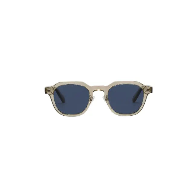 Singoau Polarized UV400 Sunglasses with Gray Frame and Blue Lenses.
