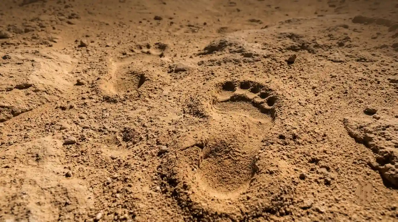 Footprint in sand